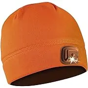 Panther Vision POWERCAP 3.0 USB Rechargeable Headlamp LED Beanie Ultra-Bright Hands Free LED Lighted Cap, Blaze Orange, One-Size, (HLBR-9541)