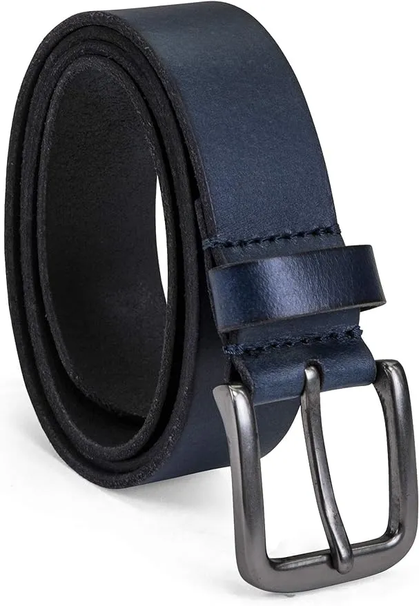 Timberland Men's 35mm Classic Jean Leather Belt - Navy - Size 34