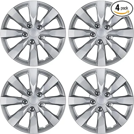 BDK Hubcaps Wheel Covers for Toyota Corolla 16” – Four (4) Pieces Corrosion-Free & Sturdy – Full Heat & Impact Resistant Grade – Replacement, 4 Pack