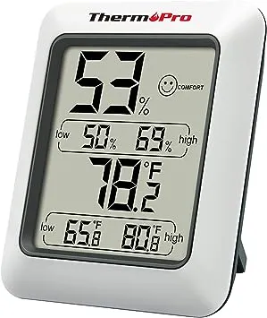 ThermoPro TP50 Digital Hygrometer Indoor Thermometer Room Thermometer and Humidity Gauge with Temperature Monitor