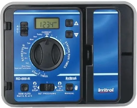 Irritrol Rain Dial RD600-INT-R 6 Station Indoor Irrigation Controller