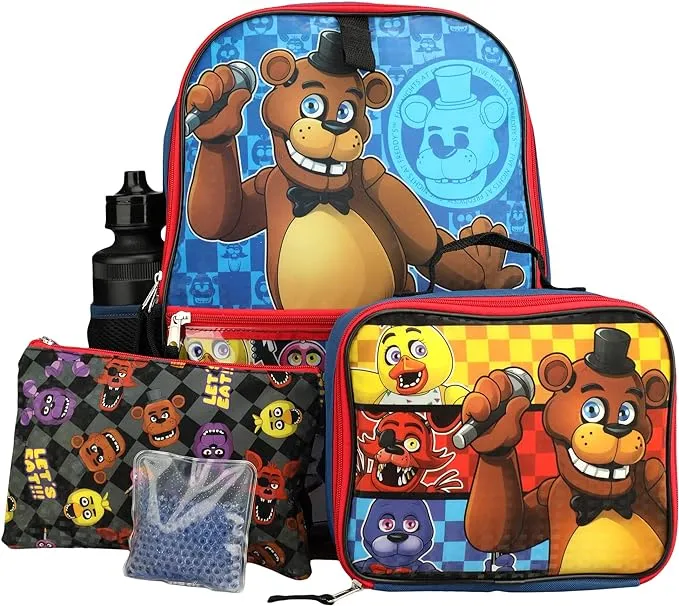 Bioworld Five Night At Freddys 4-Pc Backpack Set for kids