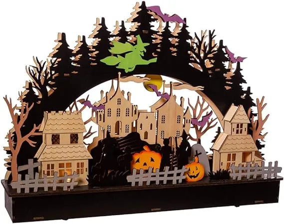 Kurt Adler Battery-Operated Lighted LED Halloween Village House