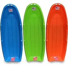 Lightning Snow Sleds for Kids &amp; Adults. Plastic Toboggan Sand Slider 48” 3-Pa...