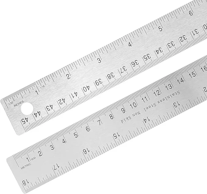 Pacific Arc ME36 Stainless Steel Nonslip Ruler inch / Metric 36 inch