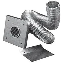 2" X 5' Fresh Air Intake Kit For Pellet Stoves, Aluminum Flex Pipe, 3PVP-AIK-5