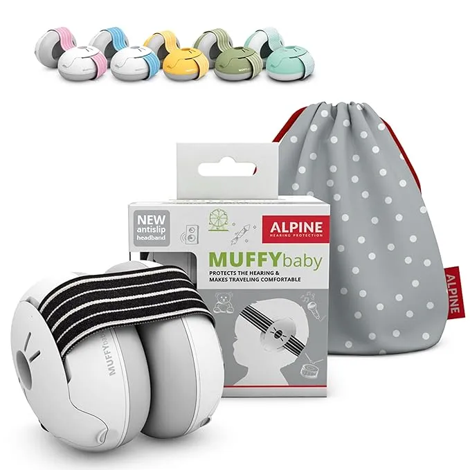 Fone Com Proteção Auditiva Infantil Alpine Muffy Baby Preto