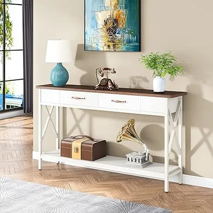 Tribesigns 70.9 inch 2 Drawers Console Table