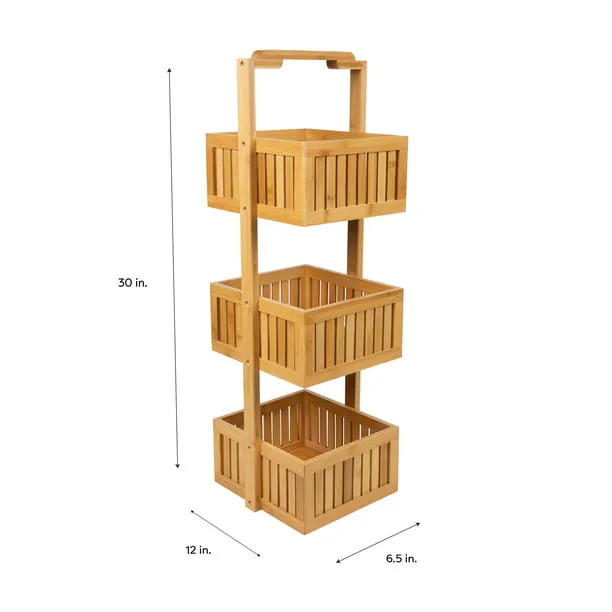 Organize It All Bamboo Lohas Stationary Bathroom Caddy