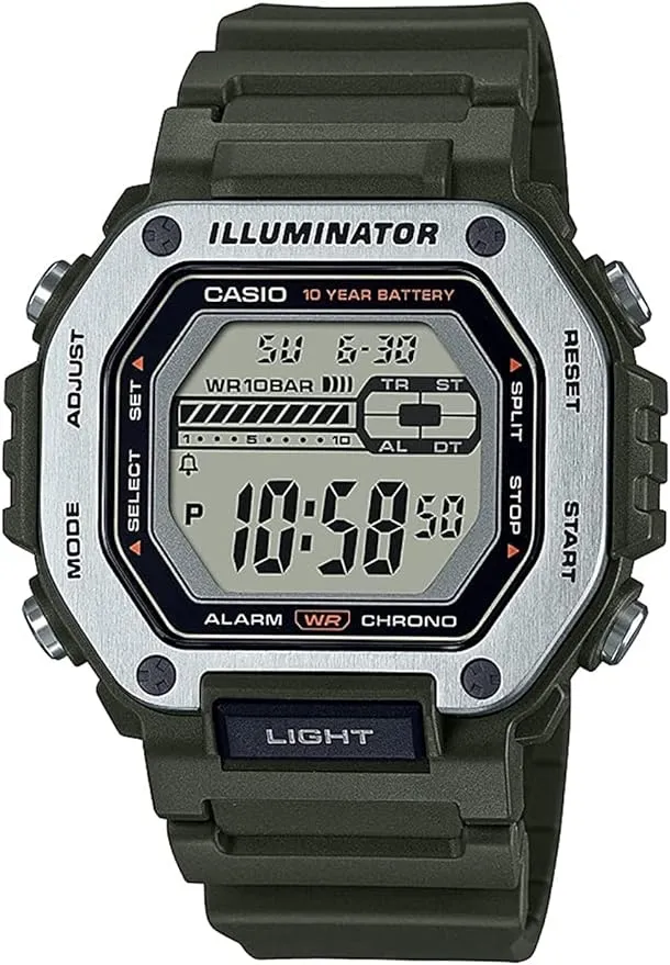 Casio MWD110H-3AV Men's Standard Digital Green Resin Band Watch