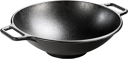 Lodge BOLD 14 Inch Seasoned Cast Iron Wok; Design-Forward Cookware