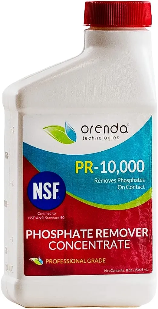 Orenda PR-10000 Removes Phosphates On Contact, Pool and Spa Phosphate Remover Concentrate, 1/2 Pint