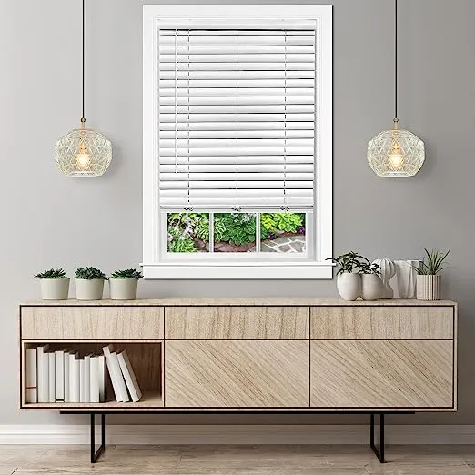 Achim Cordless GII Luna White 2" Vinyl Venetian Blind - 23" W x 64" L