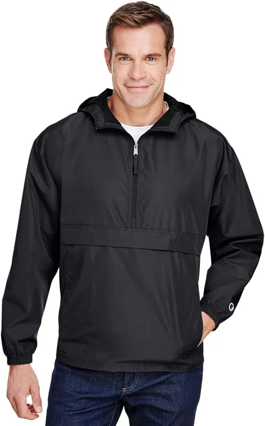 CO200 Packable Anorak 1/4 Zip Jacket Champion Black-L