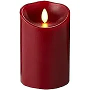 Luminara Flameless Candle: Cinnamon Scented Moving Flame Candle with Timer (5" Red)Luminara Flameless Candle: Cinnamon Scented Moving Flame Candle with Timer (5" Red)