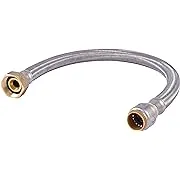 Max 3/4 in. Push-to-Connect x 1 in. Fip x 24 in. Braided Stainless Steel Water Softener Connector