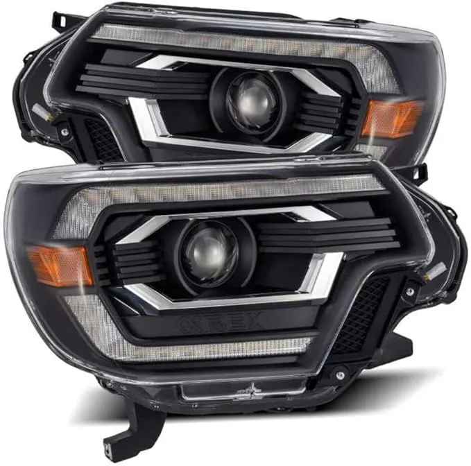 AlphaRex Fits 12-15 Toyota Tacoma PRO-Series Projector Headlights Plank Style Bl