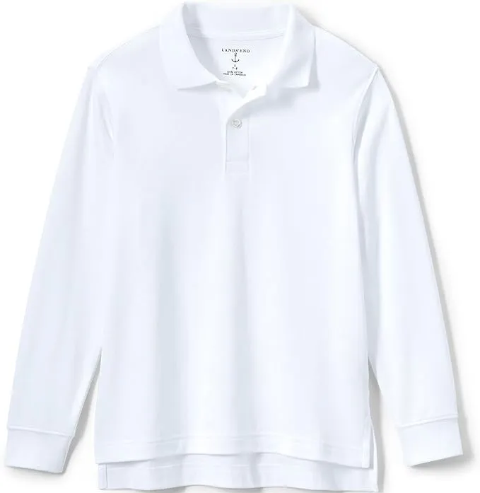 Lands' End School Uniform Men's Long Sleeve Oxford Dress Shirt