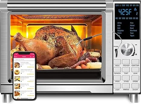 NUWAVE BRAVO XL 30-Quart Convection Oven with Flavor Infusion Technology with Integrated Digital Temperature Probe; 12 Presets; 3 Fan Speeds; 5-Quartz Heating Elements