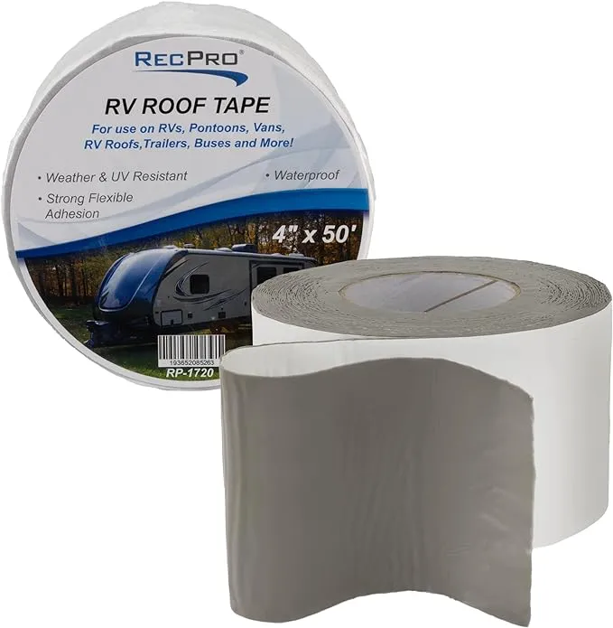 RV Rubber Roof Seal | White Sealant Tape | Eternabond Equivalent | (1 Roll, 4" x 50')