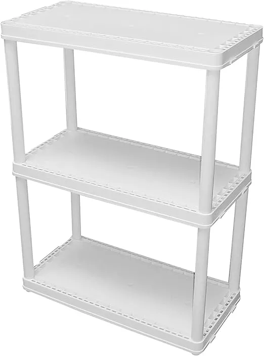 Gracious Living 3 Shelf Fixed Height Light Duty Storage Unit