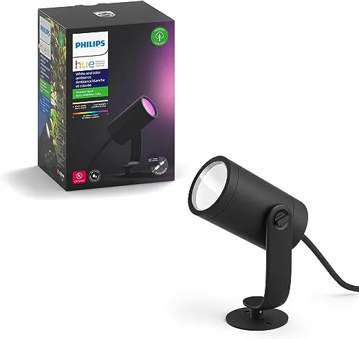 Philips - Hue White and Color Ambiance Lily Outdoor Spot Light Extension Kit - Multicolor