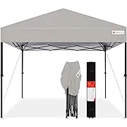 Best Choice Products 10x10ft Easy Setup Pop Up Canopy Instant Portable Tent w/ 1-Button Push, Carry Case - Light Gray