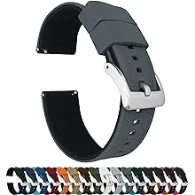 Smoke Grey Top / Black Bottom | Elite Silicone by Barton Watch Bands