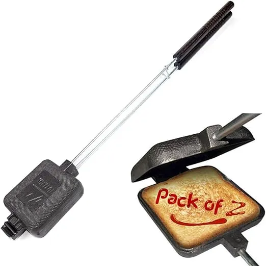 AILITOR Cast Iron Camp Pie Cooker, Campfire Sandwich Maker (Pack of 2)