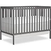 Dream On Me Synergy 5-in-1 Convertible Crib in Black, Greenguard Gold Certified