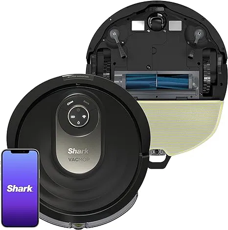 Shark AI Saugroboter & Mop, mit Home Mapping, perfekt für Haustiere, WLAN, funktioniert mit Alexa, Schwarz/Gold (AV2001WD)