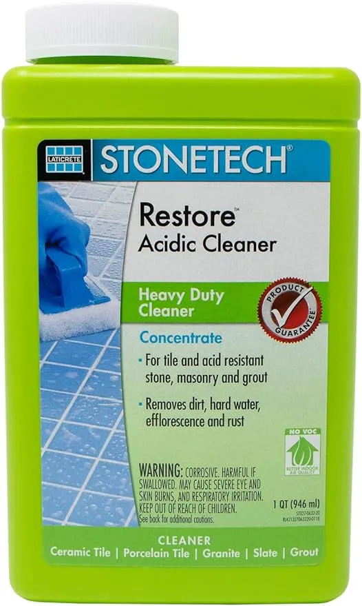 STONETECH Restore Acidic Cleaner, 1 Quart/32OZ (946ML) Bottle