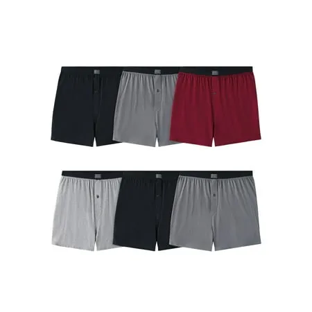 Fruit of the Loom mens Tag-free Boxer Shorts, Relaxed Fit, Moisture Wicking, Assorted Color Multipacks