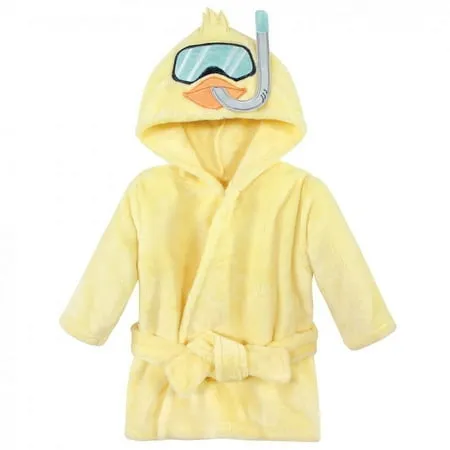 Hudson Baby Plush Pool and Beach Robe Cover-Ups Scuba Duck 6-12 Months