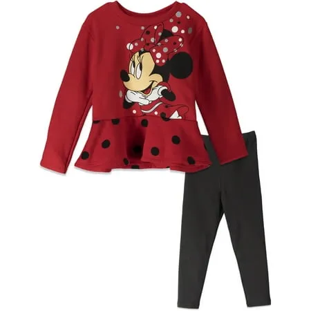 Disney Minnie Mouse Fleece Sweatshirt and Leggings Outfit Set