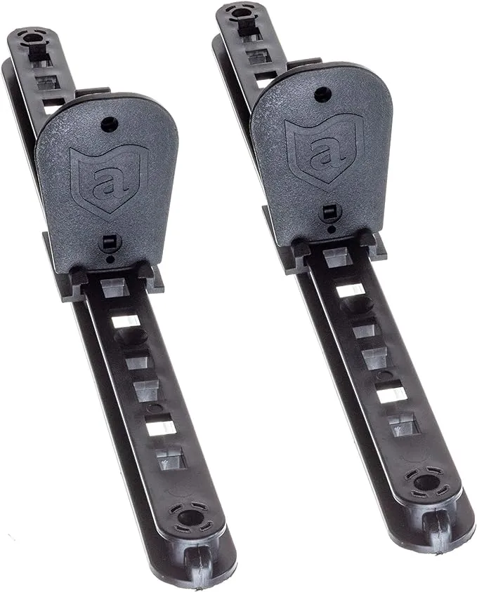 Attwood 11940-2 Universal Adjustable Kayak Foot Pegs/Foot Brace with Trigger Lock, Black Finish, Set of 2, 15 Inches