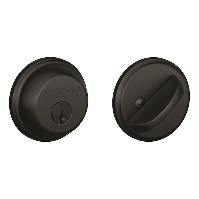 Schlage Lock Company, Matte Black Schlage B60n622k4 Single Cylinder Deadbolt 622