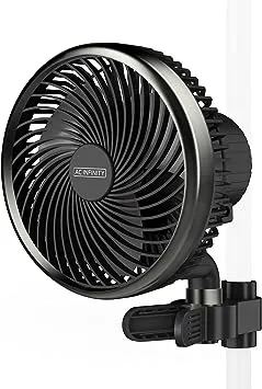 AC Infinity CLOUDRAY S6, Grow Tent Clip Fan 6” with 10-Speeds, EC-Motor, Weatherproof IP-44, Auto Oscillation, Quiet Hydroponics Circulation Cooling