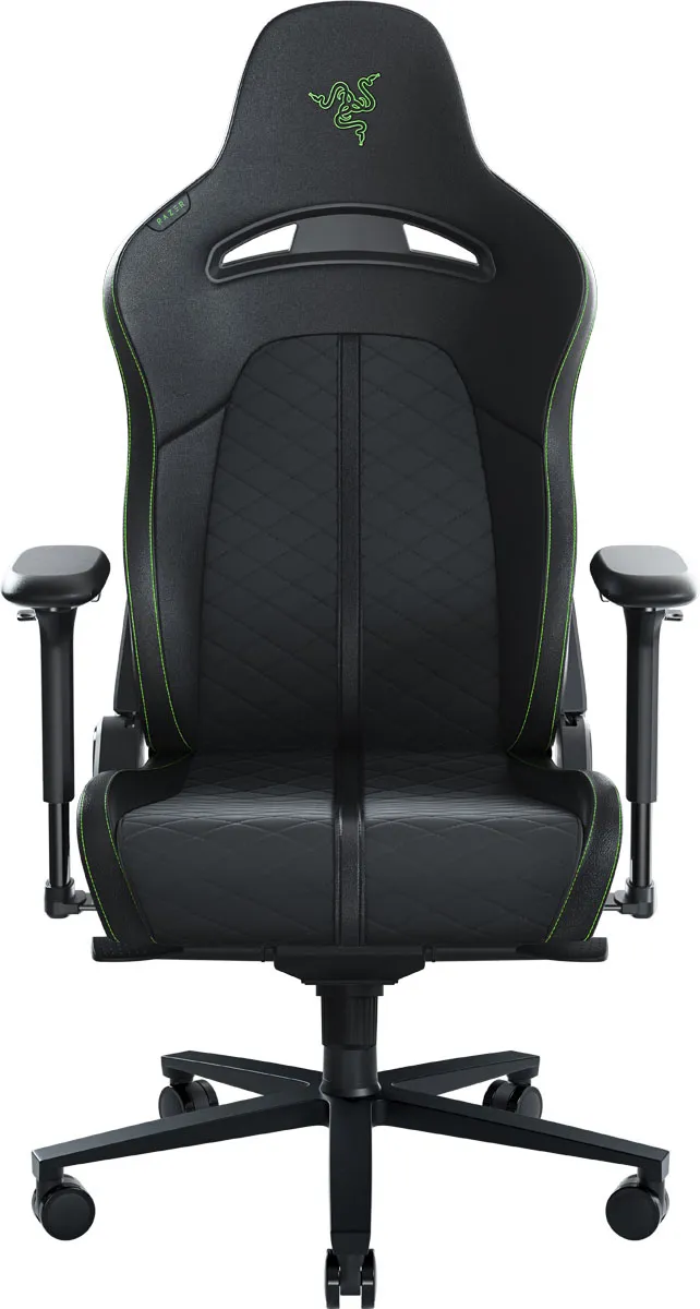 Razer - Enki Gaming Chair for All-Day Comfort - Green/Black