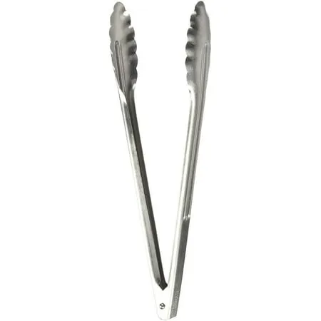 Winco Winware Extra-Heavy Utility Tongs, Stainless Steel, 12"