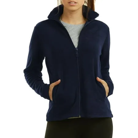 Sofra Women's Polar Fleece Full Zip Up Winter Jacket