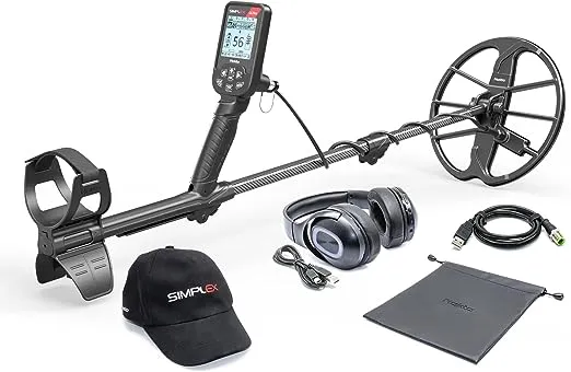 Nokta Simplex Ultra WHP Waterproof Metal Detector with Wireless Headphones and 11” Search Coil