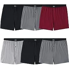 6 PACK , Fruit of the Loom Men&#039;s Knit Boxers 3 XL Experience all-day comfort