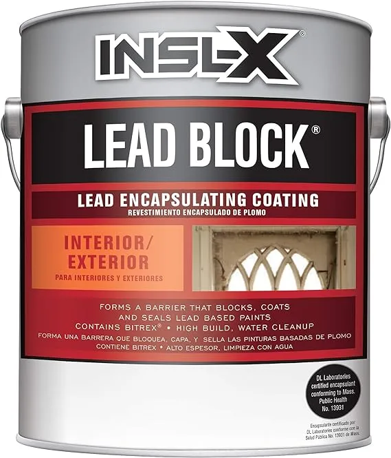 INSL-X Lead Block Lead Encapsulating Acrylic Paint Eggshell White 1 Gallon