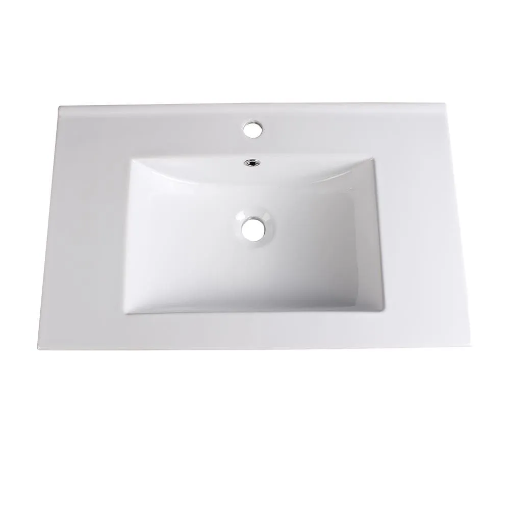 Fresca Torino 30" White Integrated Sink/Countertop