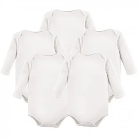 Hudson Baby Cotton Long-Sleeve Bodysuits (5-Pack)