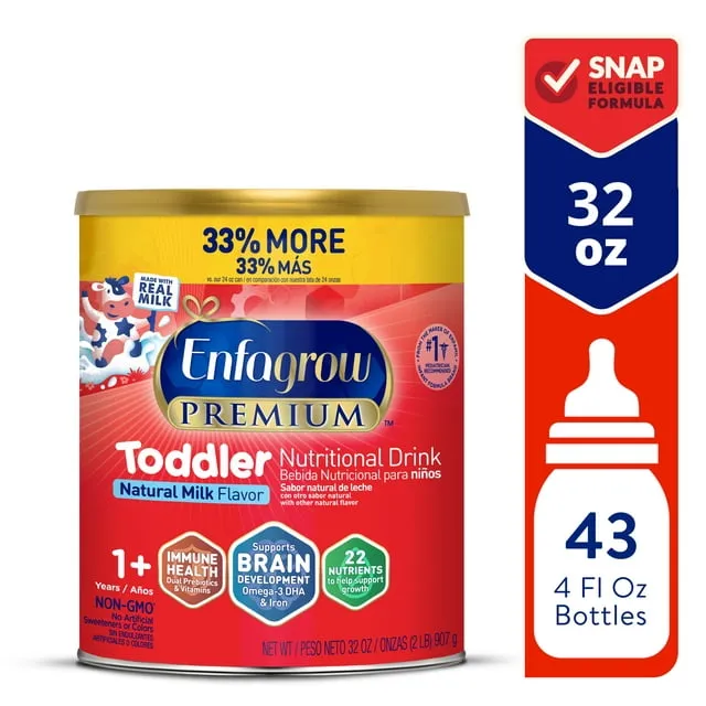 Enfagrow Premium Toddler Natural Milk Flavor Powder 32oz