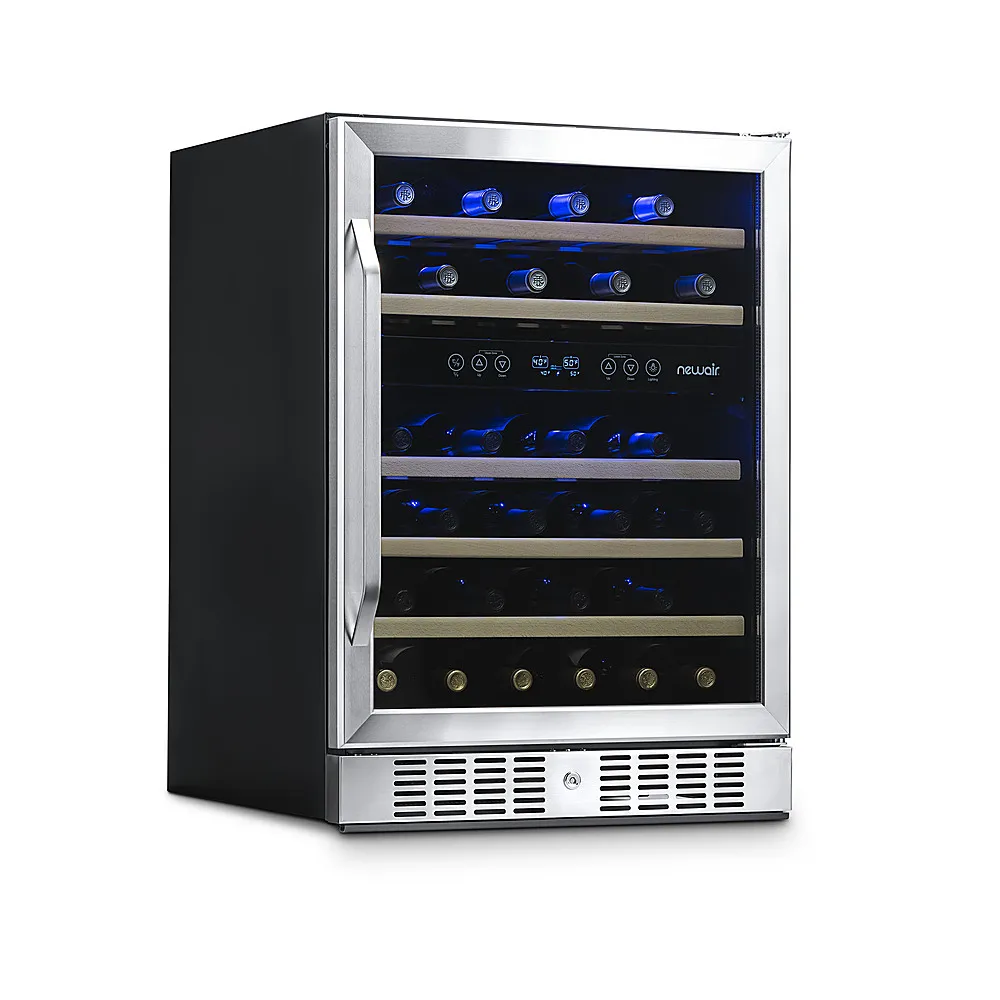 Newair 46 Bottle Dual Zone Built-in Compressor Wine Cooler - Stainless Steel AWR-460DB