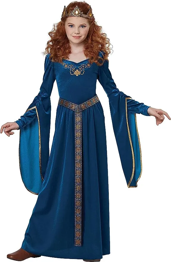 California Costumes Girls Child Renaissance Sapphire Medieval Princess S