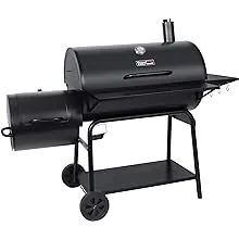 Royal Gourmet CC2036F Charcoal Grill with Offset Smoker Burch BBQ Barrel Grill and Smoker Combo, 1200 Square Inches for Large Event Gathering Patio and Backyard Cooking, Black